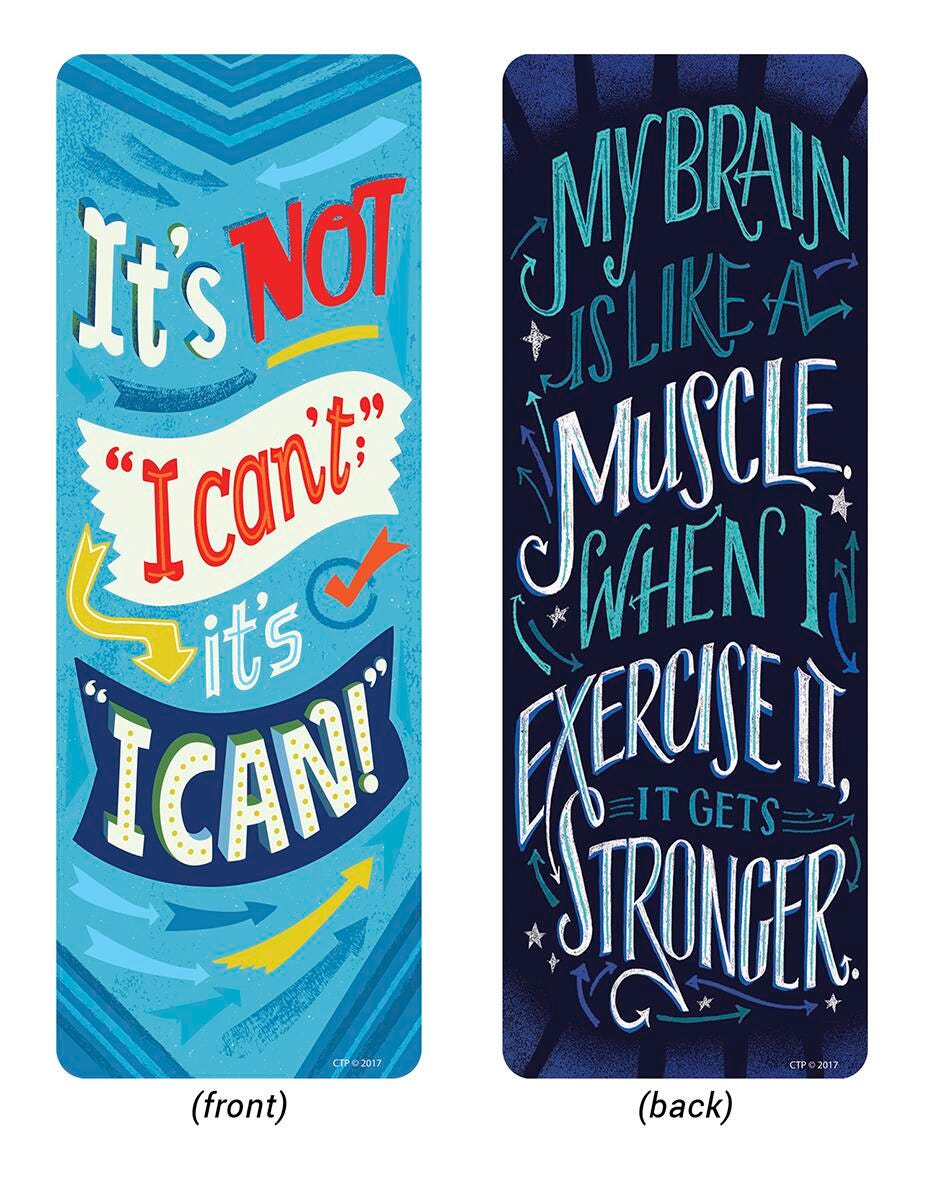 Creative Teaching Press What's Your Mindset Motivational Bookmarks, Pack of 30, Item Number 2003435